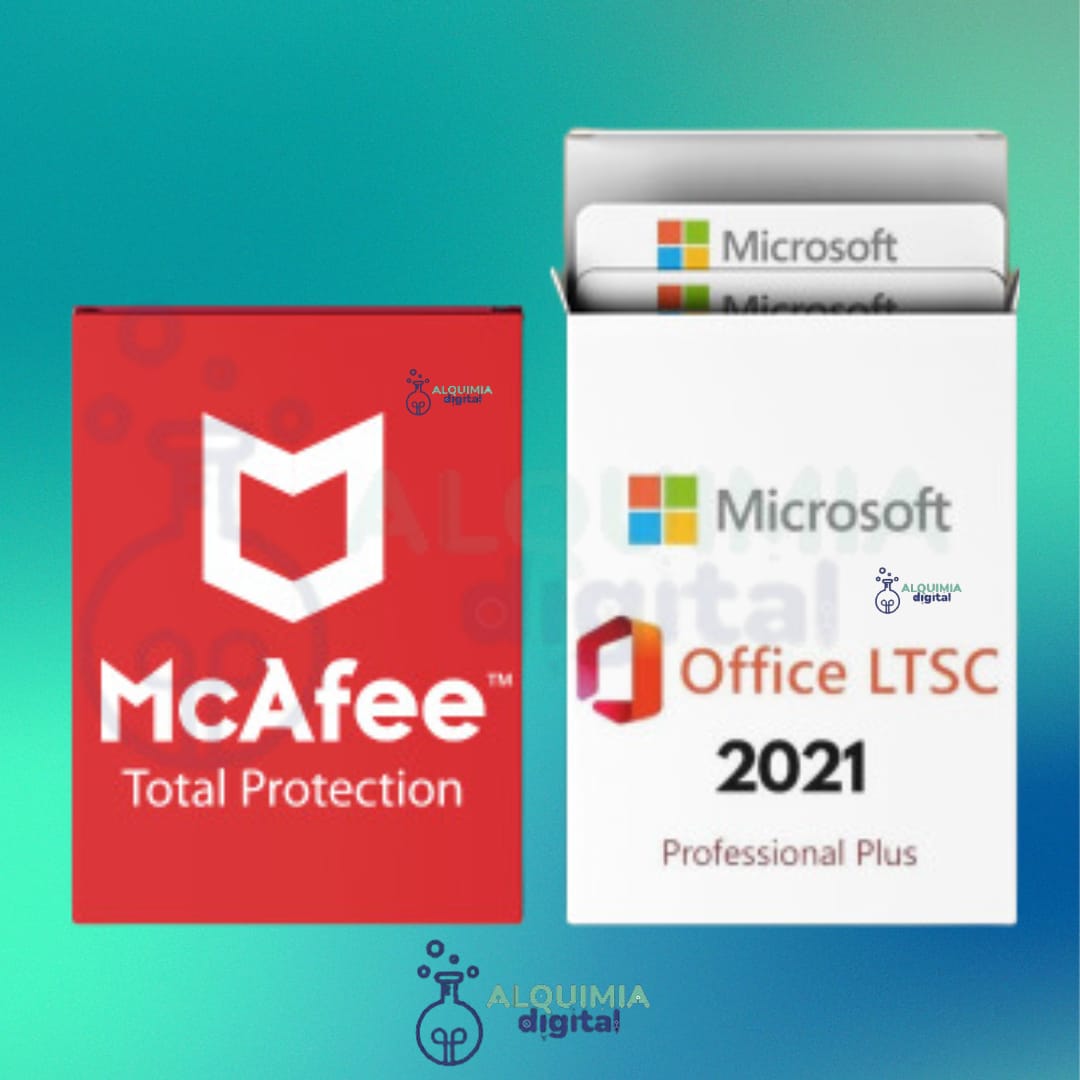 Pack Office + Mcafee Antivirus Plus - Alquimia Digital CL