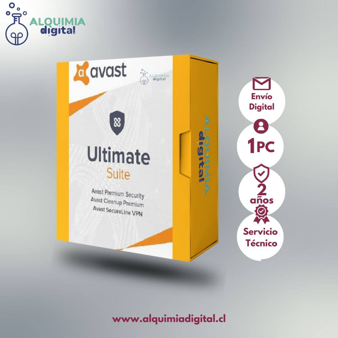 Avast Ultimate 2024 1 Equipo 2 Años - Alquimia Digital CL