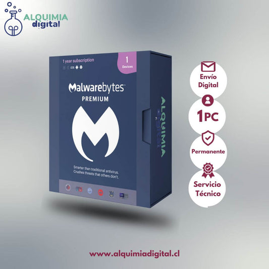 Malwarebytes Premium - 1 Año - Oferta - Alquimia Digital CL