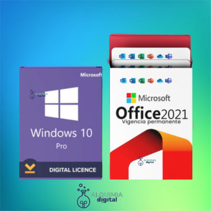 Pack Windows 10 Pro + Office 2021-2024 - Alquimia Digital CL
